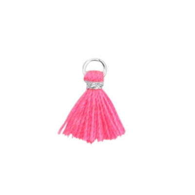 Minipinsel 1 cm neonpink silber