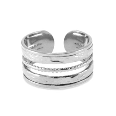 Ring Edelstahl silber breit