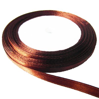 Braunes Satinband 6 mm (22 m)