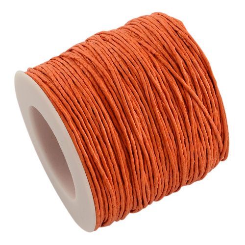 Wachsschnur Baumwolle 1 mm orange (5m)