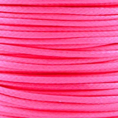 Waxkoord polyester 1 mm fluor roze (5m)