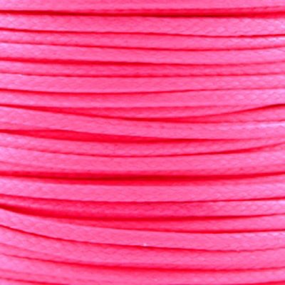 Waxkoord polyester 2 mm fluor roze (3m)